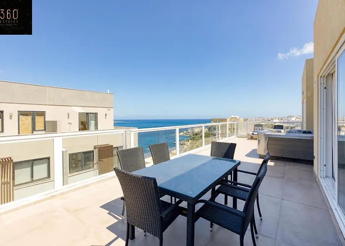 Appartamento Lux Sea Front Penthouse With Breathtaking Views In St Pauls By 360 Estates *